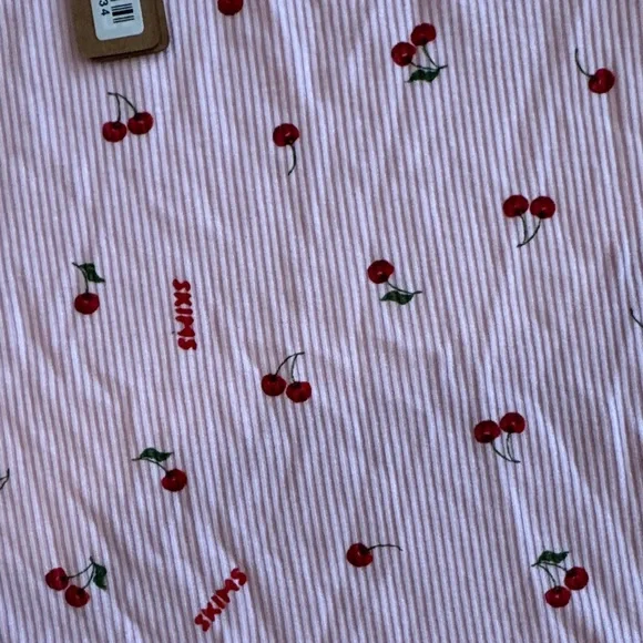 SKIMS Exclusive Valentines Day Print Pink Cherry Soft Lounge Tank Top - Picture 3 of 6